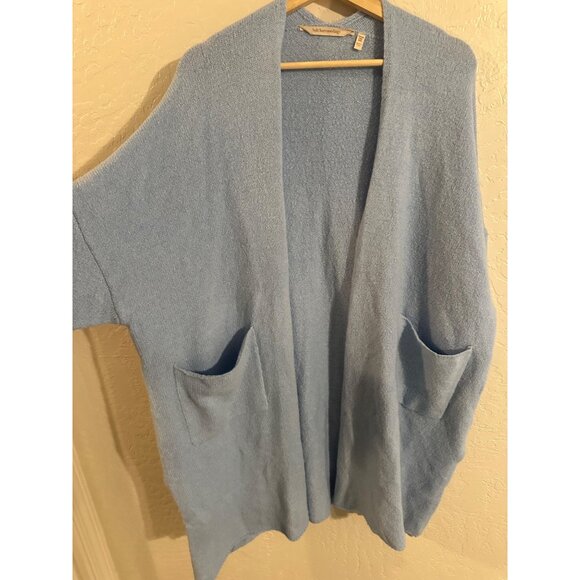 Soft Surroundings Wool Blend Baby Blue Lagenlook Scandi Cozy Cardigan Sweater - Picture 4 of 9